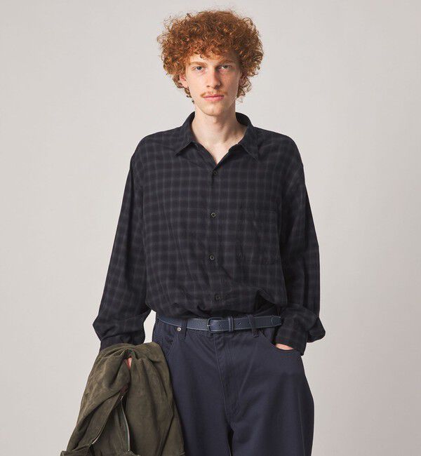 STEVEN ALAN「＜Steven Alan＞ ネル オンブレチェック レギュラーカラー シャツ LOOSE」|シャツ・ブラウス|
