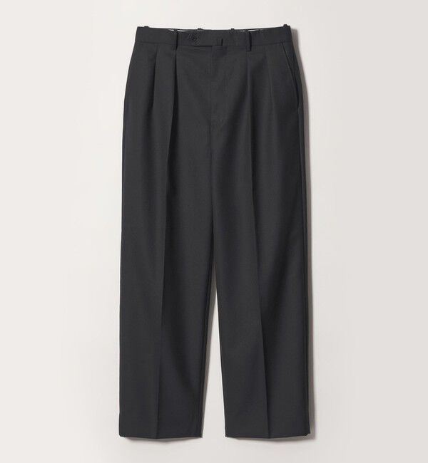 STEVEN ALAN「＜Steven Alan＞ マットピケ イン ツープリーツ ドレス トラウザーズ II」|スラックス|NAVY