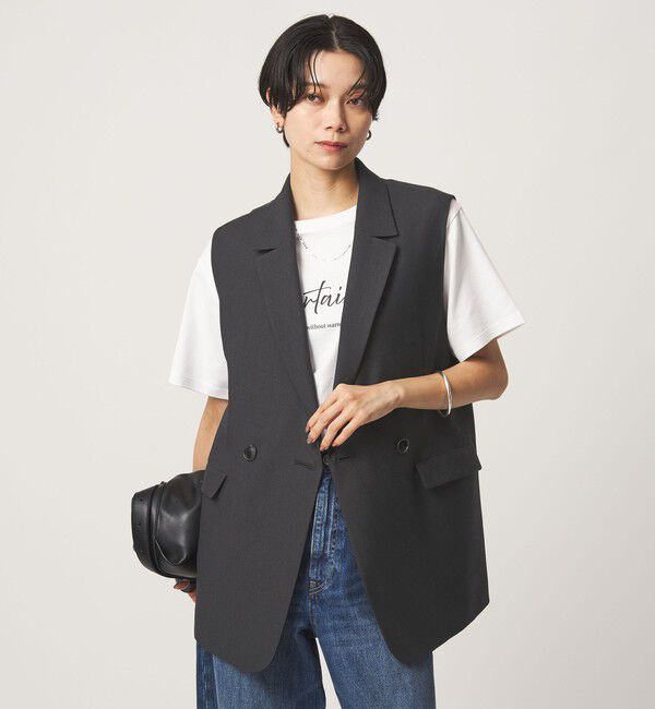 UNITED ARROWS green label relaxing「ツイードライク ジレ マシンウォッシャブル 帯電防止 」|ベスト・ジレ|