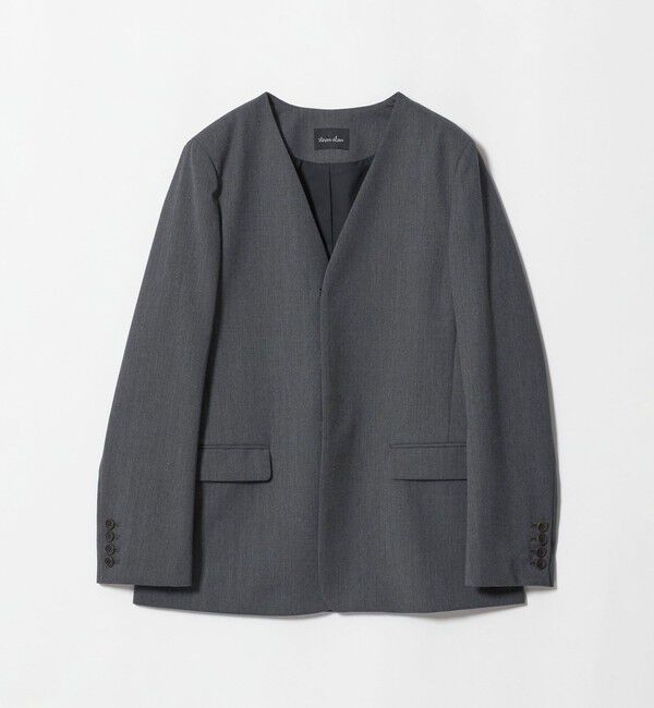 STEVEN ALAN「＜Steven Alan＞ノーカラー ジャケット」|テーラードジャケット|DK.GRAY
