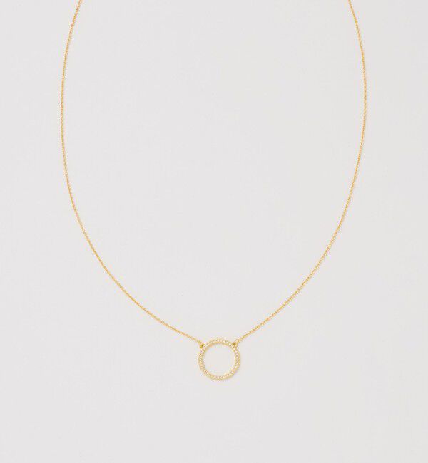 UNITED ARROWS「サークルパヴェ ロングネックレス」|ネックレス|GOLD