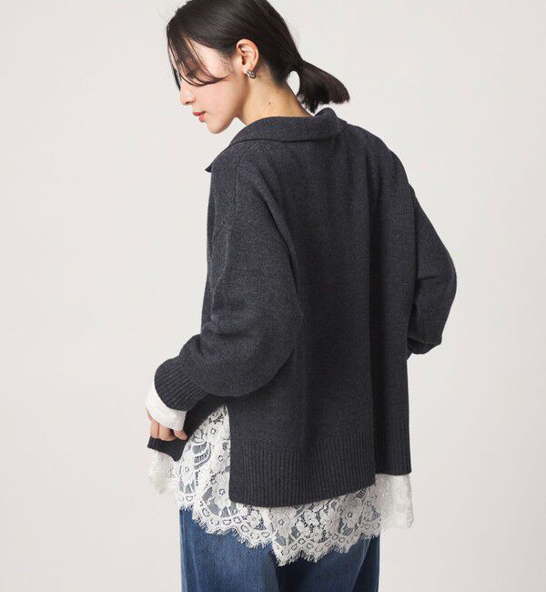 UNITED ARROWS green label relaxing「【結論シリーズ】ミルフィーユレースブラウス」|シャツ・ブラウス|