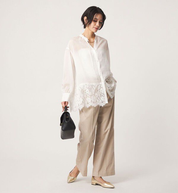 UNITED ARROWS green label relaxing「【結論シリーズ】ミルフィーユレースブラウス」|シャツ・ブラウス|