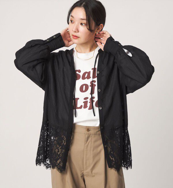 UNITED ARROWS green label relaxing「【結論シリーズ】ミルフィーユレースブラウス」|シャツ・ブラウス|