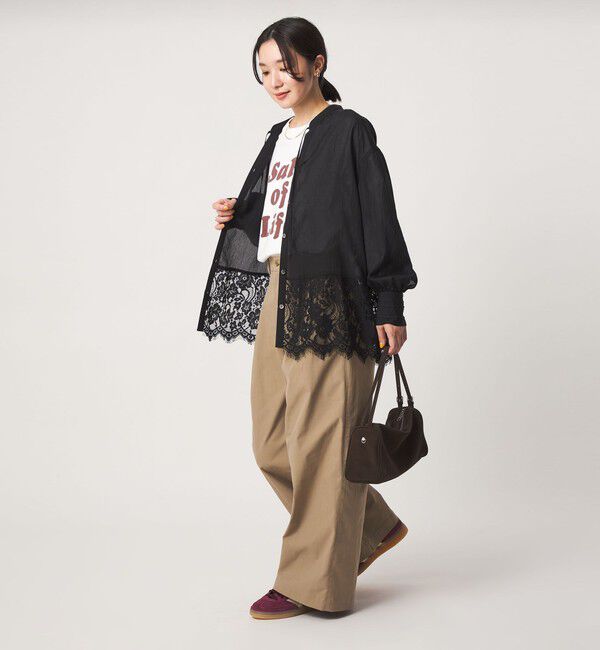 UNITED ARROWS green label relaxing「【結論シリーズ】ミルフィーユレースブラウス」|シャツ・ブラウス|