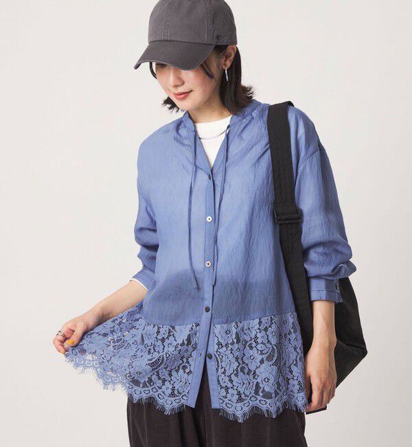 UNITED ARROWS green label relaxing「【結論シリーズ】ミルフィーユレースブラウス」|シャツ・ブラウス|