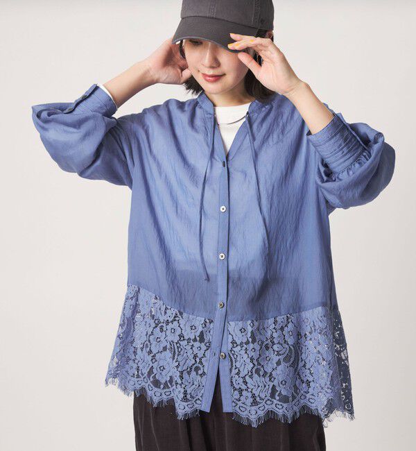UNITED ARROWS green label relaxing「【結論シリーズ】ミルフィーユレースブラウス」|シャツ・ブラウス|