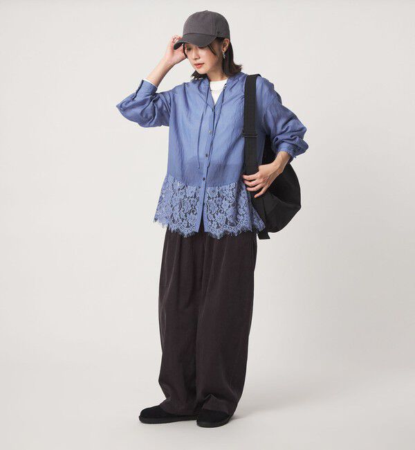 UNITED ARROWS green label relaxing「【結論シリーズ】ミルフィーユレースブラウス」|シャツ・ブラウス|