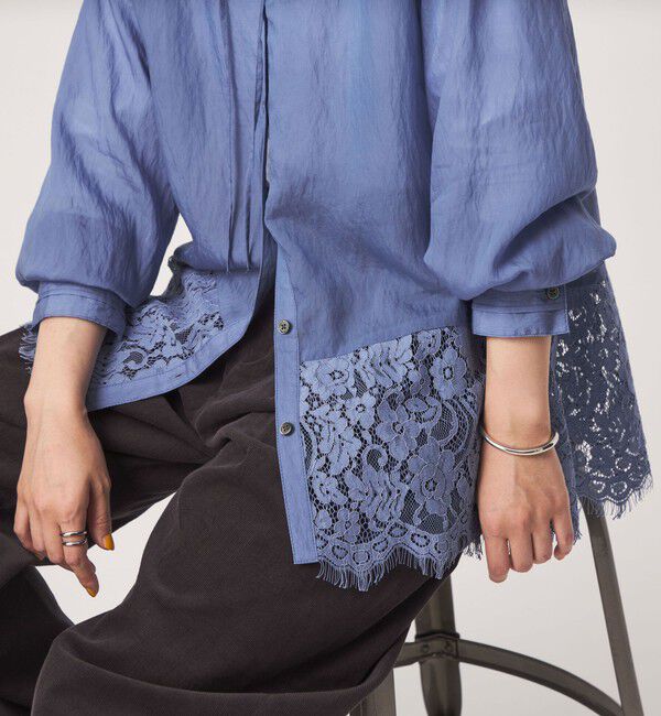 UNITED ARROWS green label relaxing「【結論シリーズ】ミルフィーユレースブラウス」|シャツ・ブラウス|