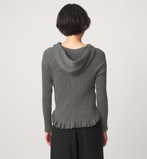 UNITED ARROWS green label relaxing「【別注】＜tyn.TGOR＞フリル リブ フード カーディガン」|カーディガン|