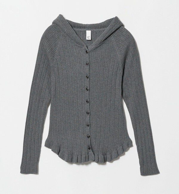 UNITED ARROWS green label relaxing「【別注】＜tyn.TGOR＞フリル リブ フード カーディガン」|カーディガン|