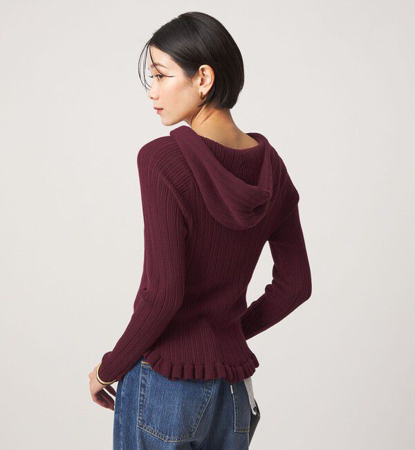 UNITED ARROWS green label relaxing「【別注】＜tyn.TGOR＞フリル リブ フード カーディガン」|カーディガン|