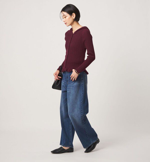 UNITED ARROWS green label relaxing「【別注】＜tyn.TGOR＞フリル リブ フード カーディガン」|カーディガン|
