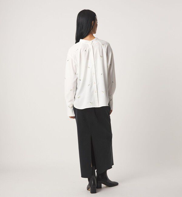 EMMEL REFINES「＜EMMEL REFINES＞EM バンドカラー シシュウ 2WAY シャツ」|シャツ・ブラウス|