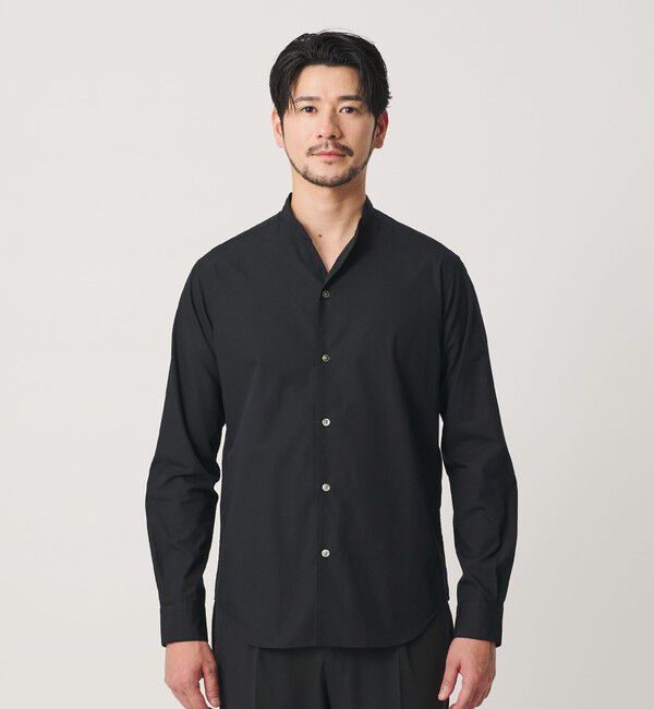 BEAUTY&YOUTH UNITED ARROWS「【WEB限定 WARDROBE SMART】コットン バンドカラー スキッパー シャツ」|シャツ・ブラウス|
