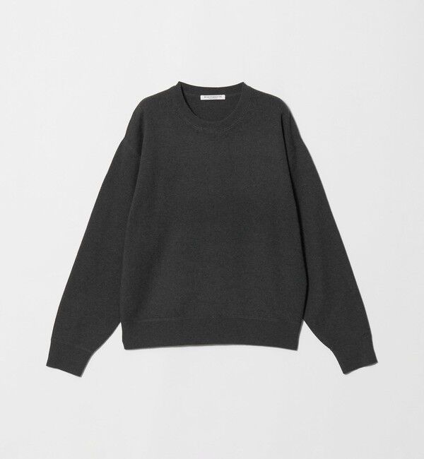 BEAUTY&YOUTH UNITED ARROWS「コットンウール スムース クルーネック プルオーバー ウォッシャブル」|ニット・セーター|DK.GRAY