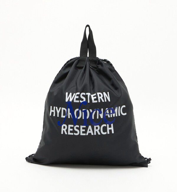 NICE WEATHER「【別注】＜WESTERN HYDRODYNAMIC RESEARCH＞ロゴ ナップサック」|リュック|BLACK