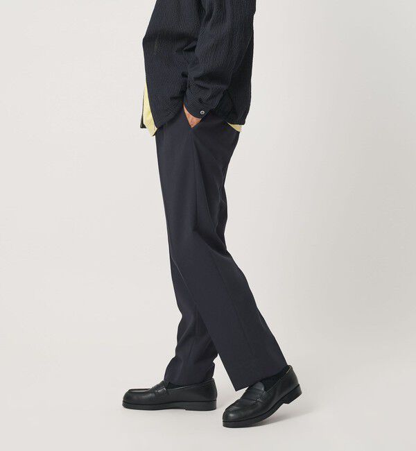 BEAUTY&YOUTH UNITED ARROWS「ダブル トロ イージー スラックス NO.6 ヨコストレッチ」|チノ|NAVY