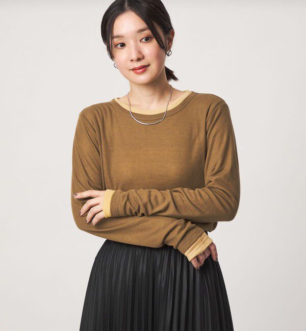UNITED ARROWS green label relaxing「【WEB限定】＜at ease＞ハイショク レイヤード プルオーバー カットソー」|Tシャツ・カットソー|