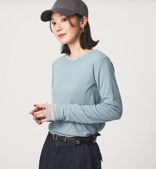 UNITED ARROWS green label relaxing「【WEB限定】＜at ease＞ハイショク レイヤード プルオーバー カットソー」|Tシャツ・カットソー|