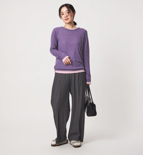 UNITED ARROWS green label relaxing「【WEB限定】＜at ease＞ハイショク レイヤード プルオーバー カットソー」|Tシャツ・カットソー|