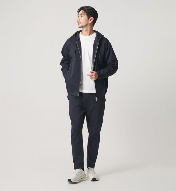 BEAUTY&YOUTH UNITED ARROWS「【WEB限定 WARDROBE SMART】ダブルニット ジップパーカー/セットアップ対応【抗菌・防臭】」|パーカー|