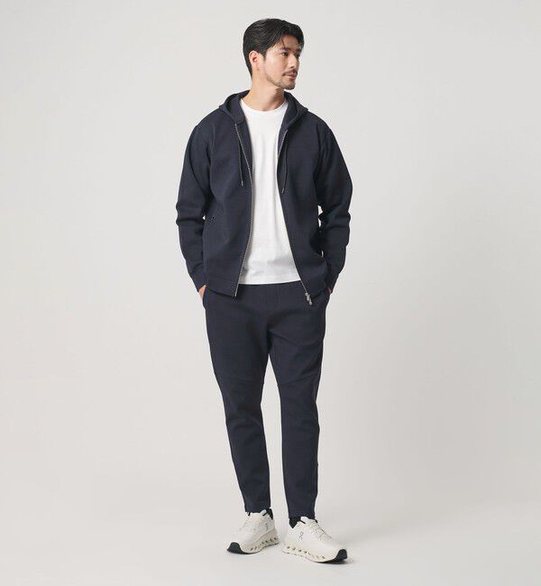 BEAUTY&YOUTH UNITED ARROWS「【WEB限定 WARDROBE SMART】ダブルニット ジップパーカー/セットアップ対応【抗菌・防臭】」|パーカー|