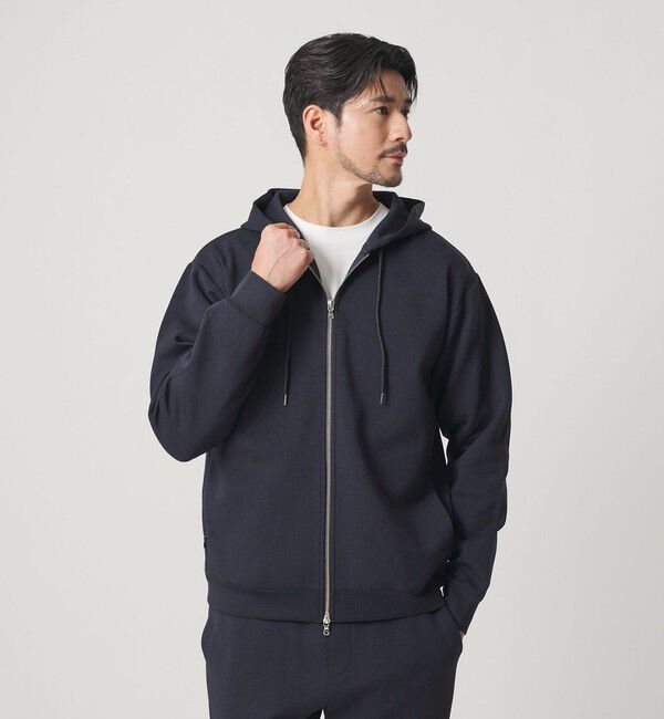 BEAUTY&YOUTH UNITED ARROWS「【WEB限定 WARDROBE SMART】ダブルニット ジップパーカー/セットアップ対応【抗菌・防臭】」|パーカー|