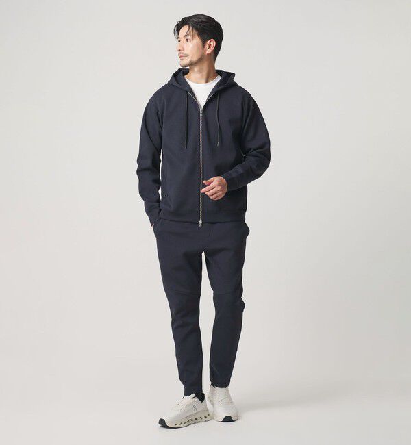 BEAUTY&YOUTH UNITED ARROWS「【WEB限定 WARDROBE SMART】ダブルニット ジップパーカー/セットアップ対応【抗菌・防臭】」|パーカー|