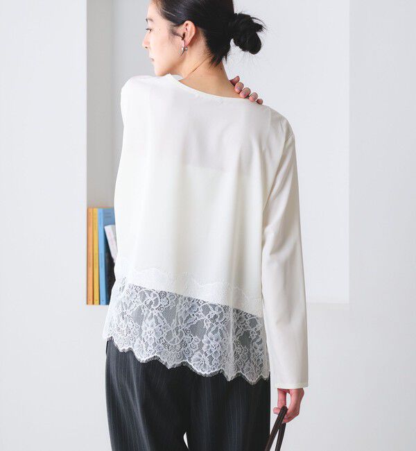 BEAUTY&YOUTH UNITED ARROWS「【WEB限定 Wardrobe DAILY MINIMAL】ヘムレース ブラウス ウォッシャブル」|シャツ・ブラウス|