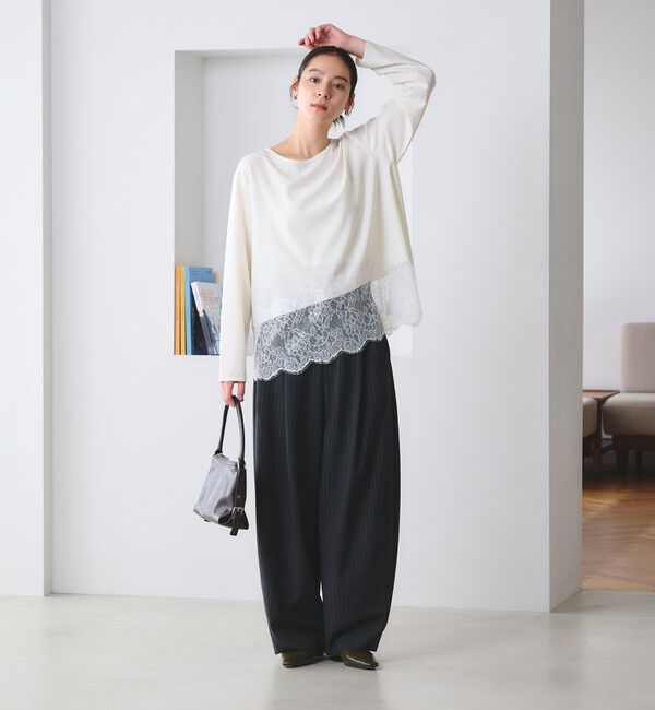 BEAUTY&YOUTH UNITED ARROWS「【WEB限定 Wardrobe DAILY MINIMAL】ヘムレース ブラウス ウォッシャブル」|シャツ・ブラウス|