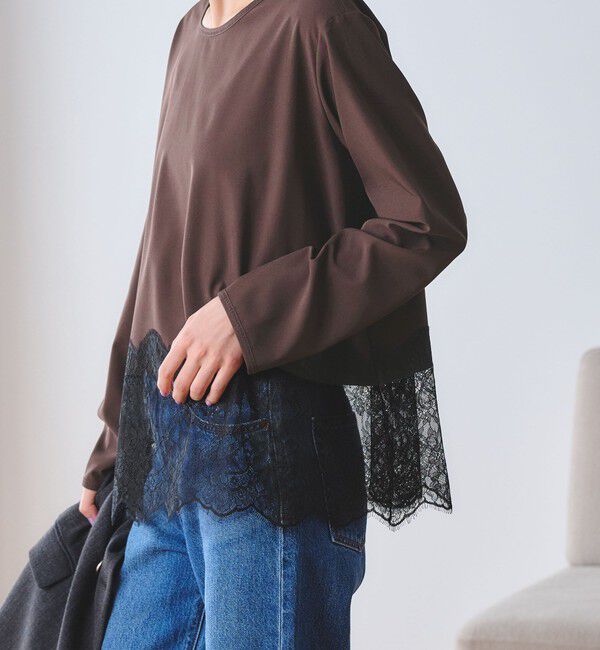 BEAUTY&YOUTH UNITED ARROWS「【WEB限定 Wardrobe DAILY MINIMAL】ヘムレース ブラウス ウォッシャブル」|シャツ・ブラウス|
