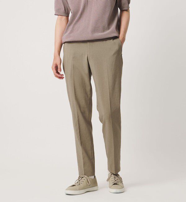UNITED ARROWS「ポリエステル T＆T ノープリーツ パンツ UA COZY ウォッシャブル ヨコストレッチ」|スラックス|