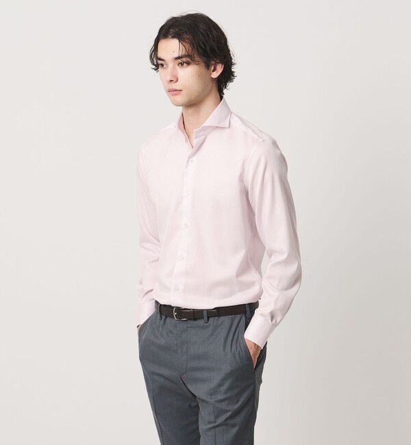 UNITED ARROWS「イージーケア AG パナマ カッタウェイカラー シャツ 抗菌防臭 通気性」|シャツ・ブラウス|LT.PINK