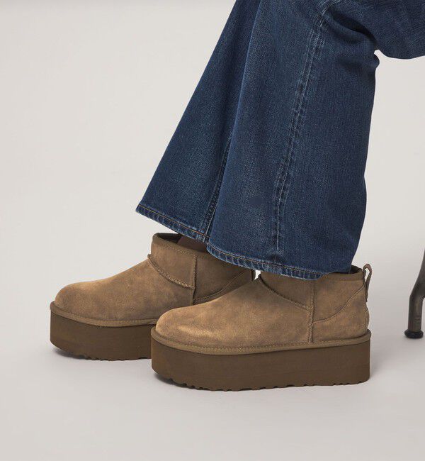UNITED ARROWS green label relaxing「【国内EXCLUSIVE】＜UGG＞クラシック ウルトラ ミニ プラットフォーム」|ロングブーツ|