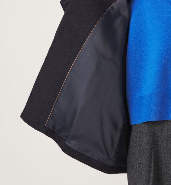 UNITED ARROWS green label relaxing「［size SHORTあり］アンゴラビーバー ミドルコート」|ノーカラーコート|