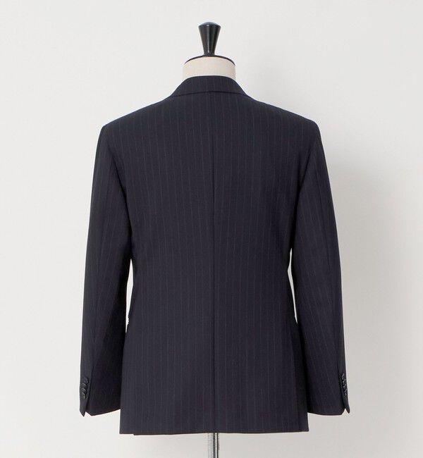 UNITED ARROWS「ネイビー ストライプ ダブル 6ボタン スーツ MCーMODEL ヨコストレッチ」|スーツ|