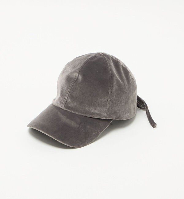 UNITED ARROWS「ベロア バックリボン キャップ」|キャップ・キャスケット|MD.GRAY