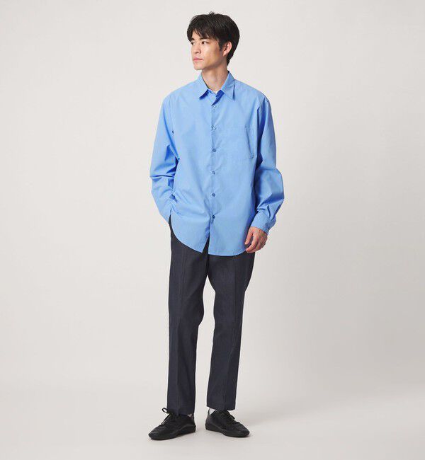 UNITED ARROWS green label relaxing「【WEB限定】JUST fit コットンライク リラックス シルエット 長袖 シャツ」|シャツ・ブラウス|