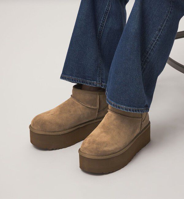 UNITED ARROWS green label relaxing「【国内EXCLUSIVE】＜UGG＞クラシック ウルトラ ミニ プラットフォーム」|ロングブーツ|