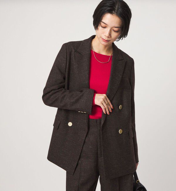 UNITED ARROWS green label relaxing「［size SHORTあり］スラブ ダブルジャケット」|テーラードジャケット|DK.BROWN