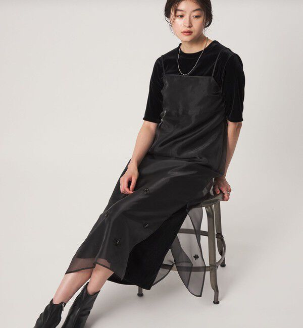 UNITED ARROWS green label relaxing「＜GLR_MINE＞ビジュー キャミソール ワンピース」|ワンピース|