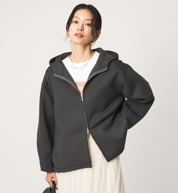 UNITED ARROWS green label relaxing「ダンボール ジップ フーディ」|パーカー|DK.GRAY