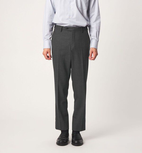 UNITED ARROWS green label relaxing「A+ TWPU バーズアイ アジャスター NP セットアップ パンツ スラックス -ストレッチ-」|スラックス|