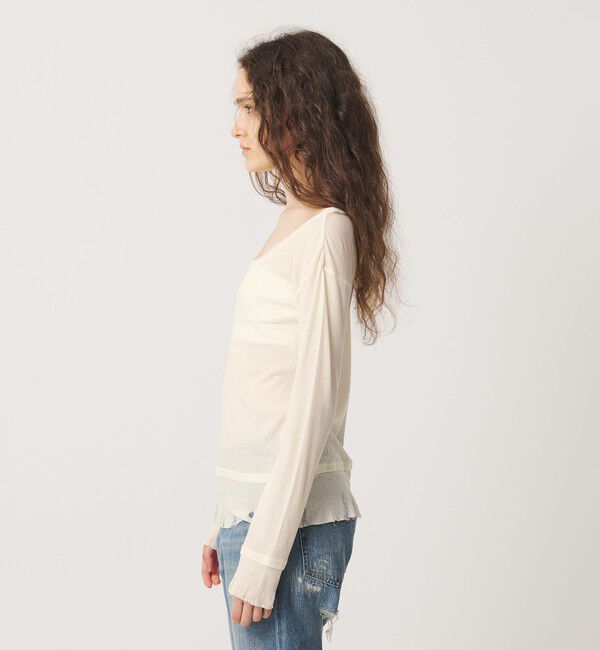 ATTISESSION「＜ATTISESSION＞コットン ダメージ ロングスリーブ カットソー」|Tシャツ・カットソー|