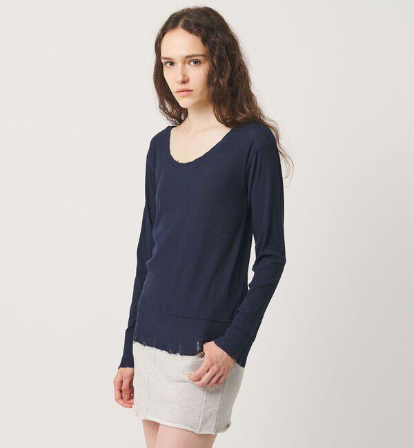 ATTISESSION「＜ATTISESSION＞コットン ダメージ ロングスリーブ カットソー」|Tシャツ・カットソー|