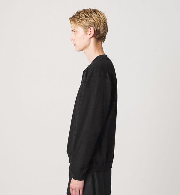 BEAUTY&YOUTH UNITED ARROWS「KNITEE フェザー コットン Vネック ニット Tシャツ ウォッシャブル」|ニット・セーター|