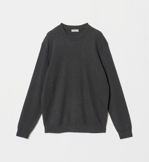 BEAUTY&YOUTH UNITED ARROWS「ガスコットン ツイル アゼ クルーネック ニット」|ニット・セーター|