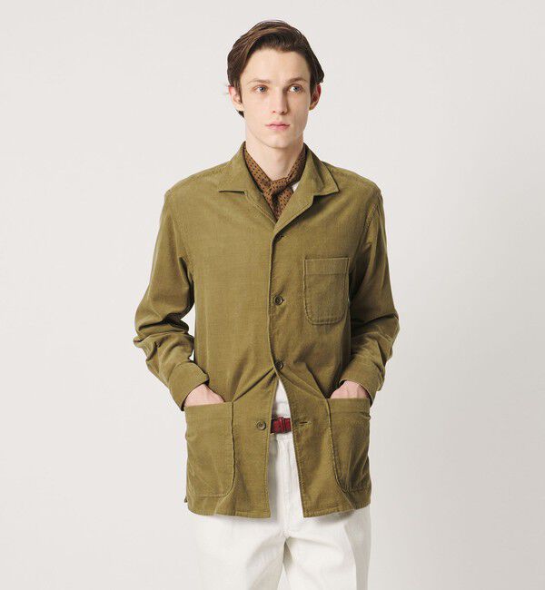 UNITED ARROWS「コーデュロイ シャツジャケット」|カーディガン|BEIGE