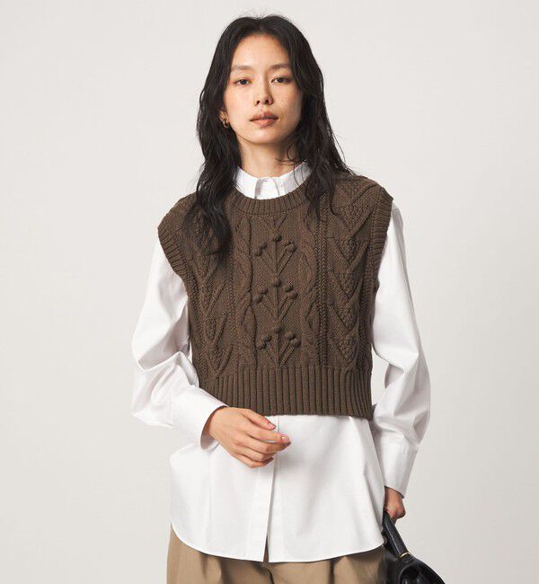 UNITED ARROWS green label relaxing「【別注】＜tyn.TGOR＞ケーブル ベスト」|ベスト・ジレ|MD.BROWN